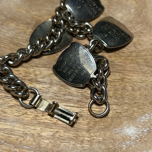 Vintage Funny 10 Commandments Charm Silver Tone Bracelet 50's Jewelry - Picture 8 of 15